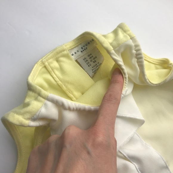 18Month Top, Yellow Girl's Dress Top, Toddler Tank - Picture 6 of 6